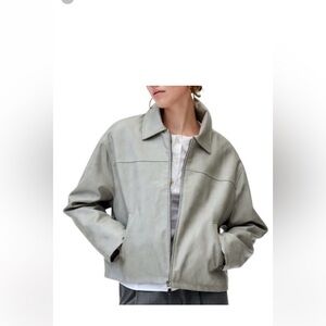 BDG Urban Outfitters Sasha Faux Leather Gray Jacket Women’s Xlarge new